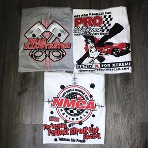 3 XL Fruit Of The Loom/ Gildan Racing/ Car T-Shirts